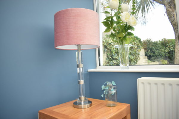Pink Velvet Table Lamp
