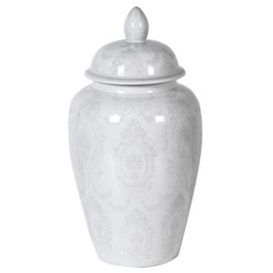 Large Grey & White Lidded Jar